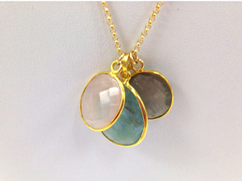 Sheer Delight 3 Gemstone Necklace